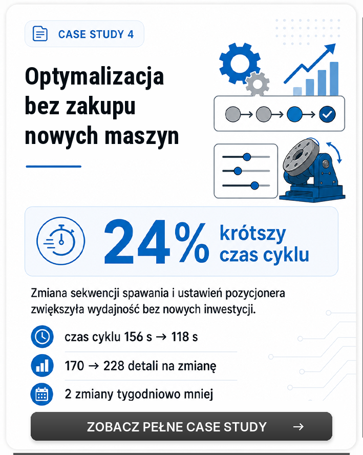 Optymalizacja bez zakupu nowych maszyn